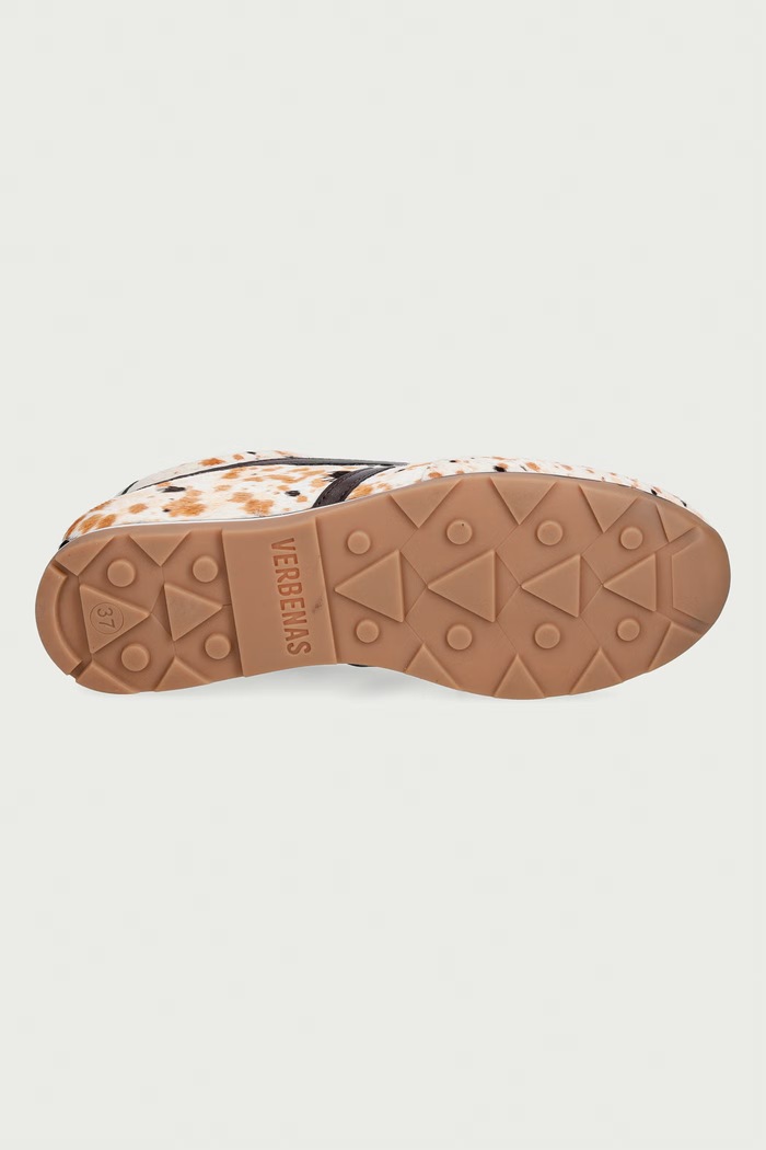 Verbenas JAMAICA ANIMALIER sneakers γυναικεία δερμάτινα 9002451188.COW μπεζ