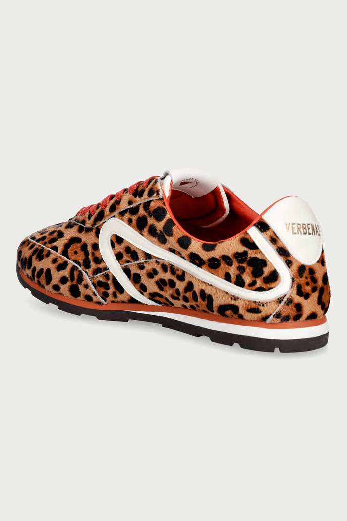 Παπούτσια Verbenas JAMAICA ANIMALIER sneakers γυναικεία δερμάτινα 9002451188.LEO καφέ