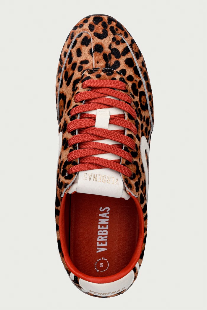 Verbenas JAMAICA ANIMALIER sneakers γυναικεία δερμάτινα καφέ 9002451188.LEO
