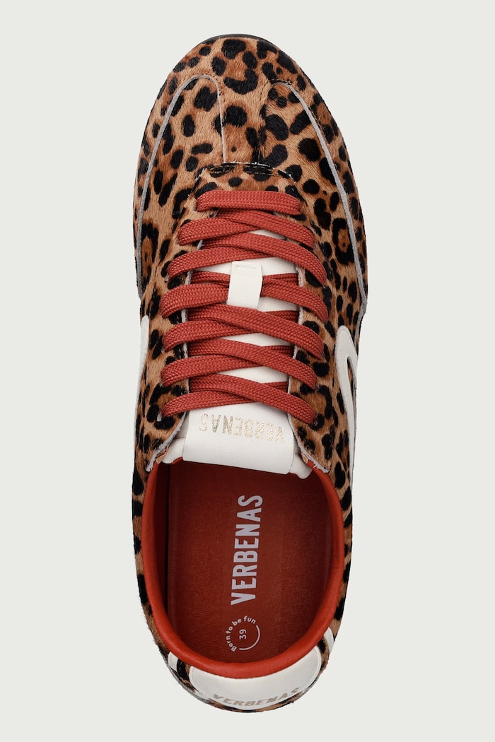 JAMAICA ANIMALIER sneakersy damskie skórzane Verbenas 9002451188.LEO brązowy