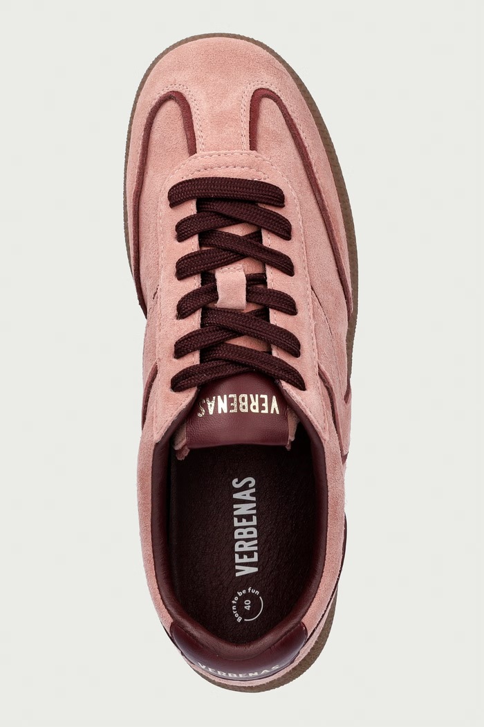 Verbenas SOUND BRUME sneakersy damskie zamszowe różowy 9802651114.SALMONE