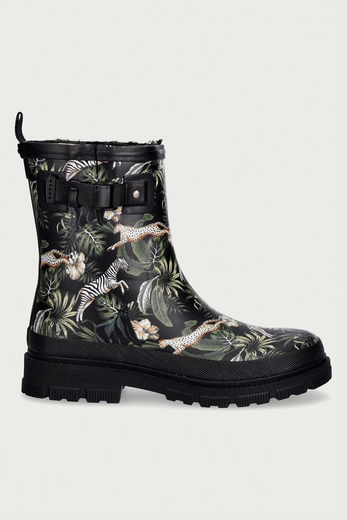 Verbenas gumene čizme za žene LINA FUR SMOOTH SELVA 9302191205.BLACK crna AW26