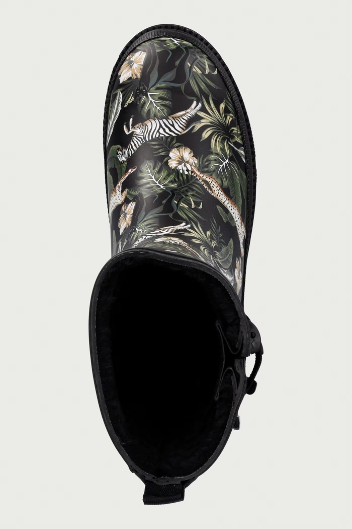 Verbenas gumene čizme za žene LINA FUR SMOOTH SELVA crna 9302191205.BLACK