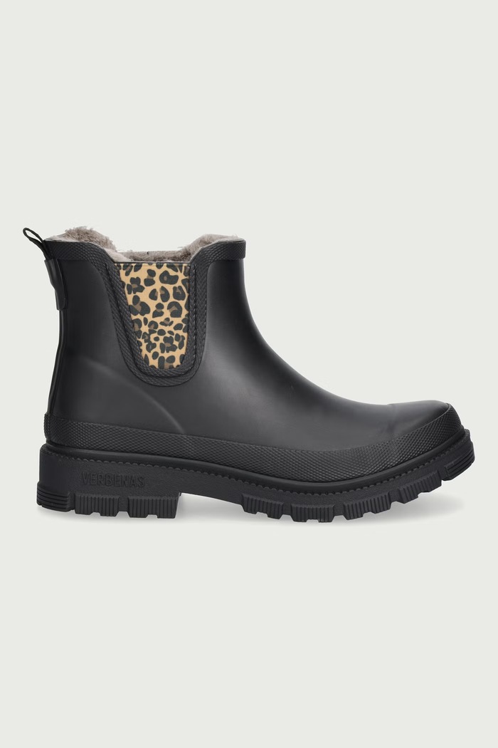 Verbenas Gumene čizme za žene LUA FUR SMOOTH COMBI ANIMAL 9302181201.BLACK crna AW26