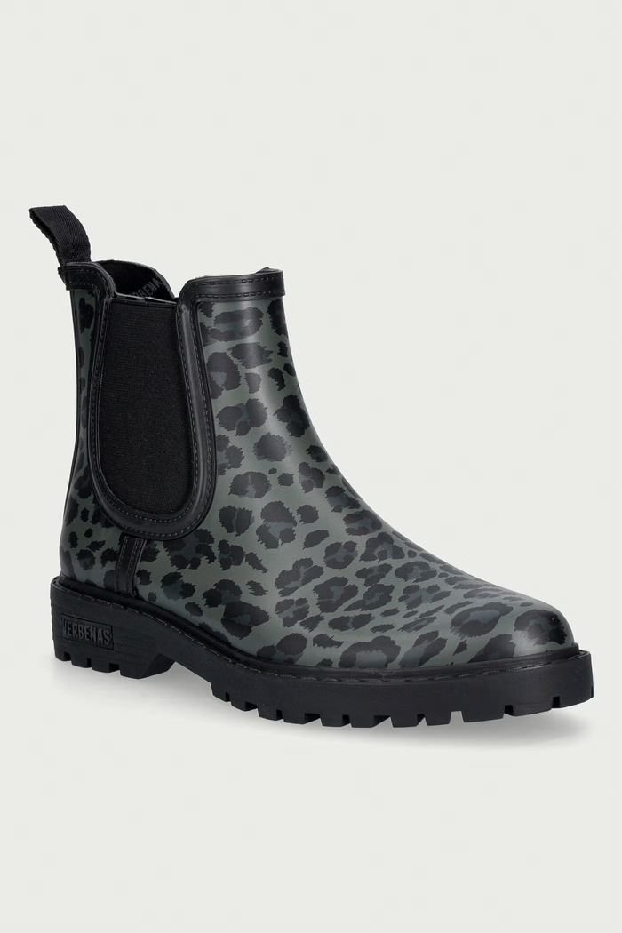 Verbenas Kalosze damskie GAUDI SMOOTH ANIMAL szary 5760021202.BLACK.LEO
