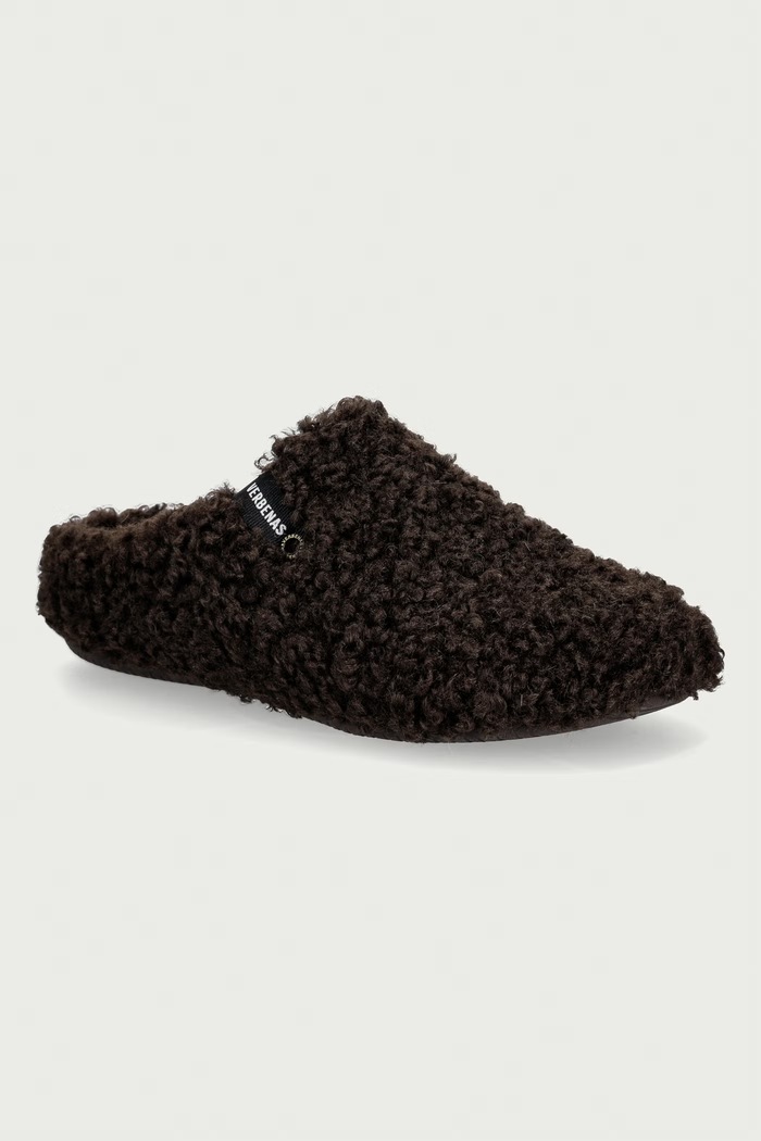 Verbenas kapcie damskie YORK CURLY brązowy 5860500660.TESTA
