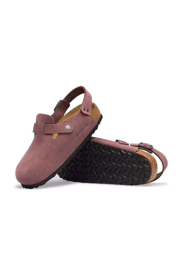Birkenstock Tokio LEVE sandály s uzavřenou špičkou dámské semišové růžová 1032415