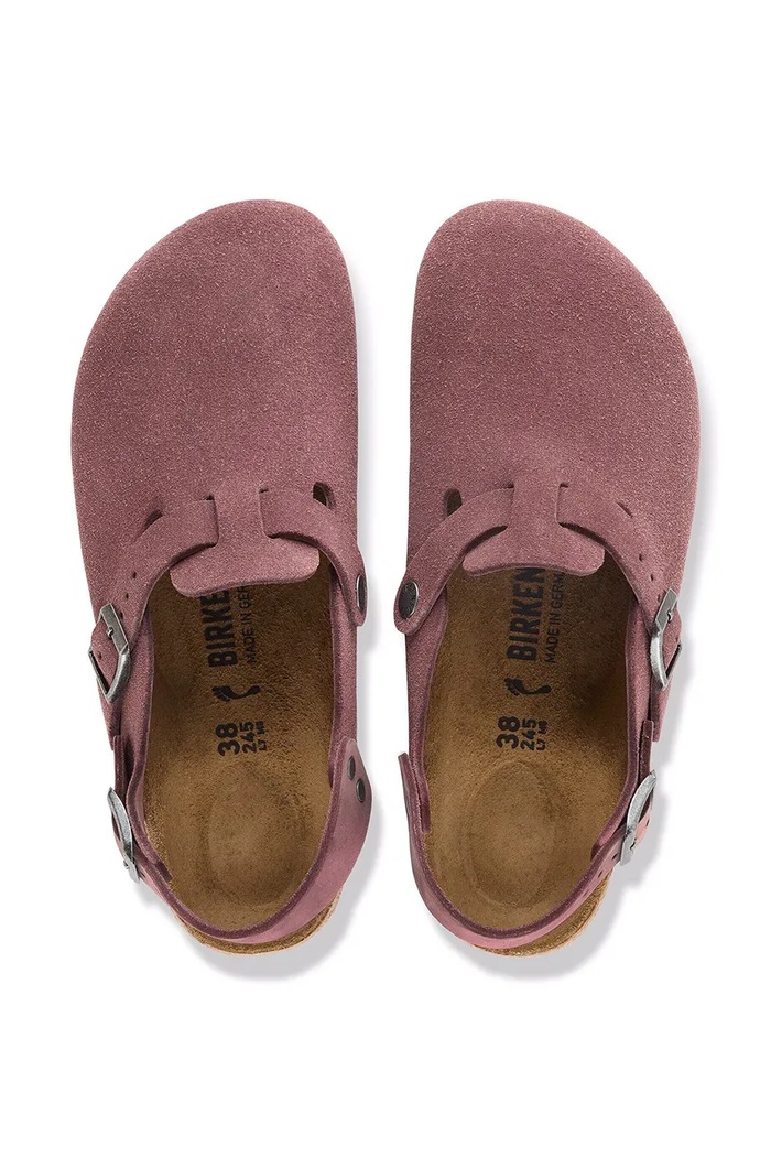 Birkenstock Tokio LEVE sandály s uzavřenou špičkou dámské semišové 1032415 růžová