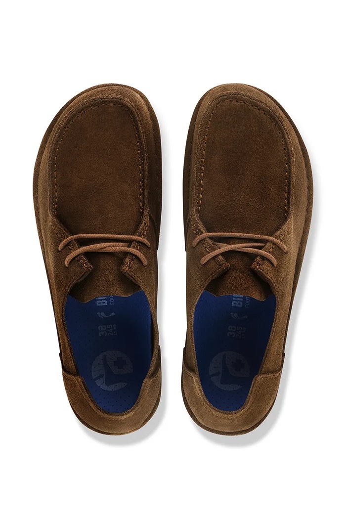 Obuwie Birkenstock Utti Lace LEVE półbuty damskie zamszowe 1033212. brązowy