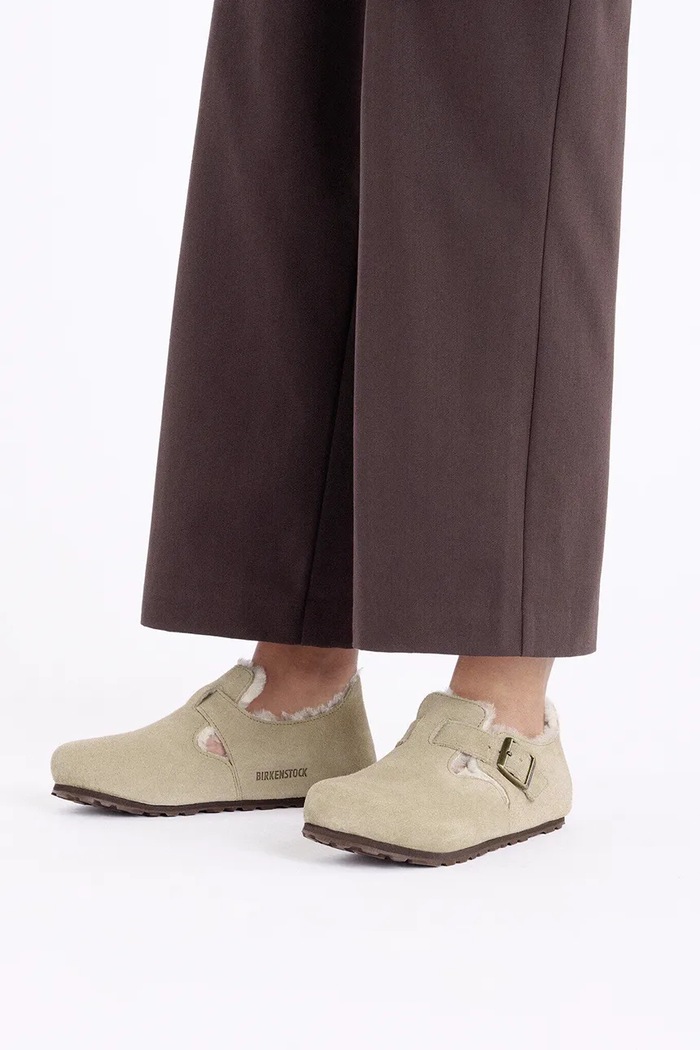 Birkenstock London Shearling LEVE półbuty damskie zamszowe 1028470