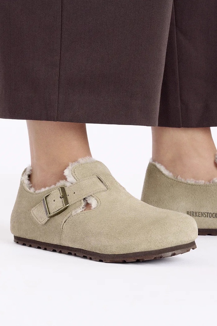 Birkenstock London Shearling LEVE półbuty damskie zamszowe 1028470