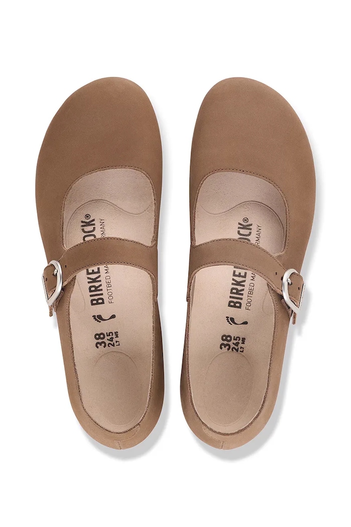 Birkenstock Santa Clarita LENB baleriny nubukowe 1032731 brązowy