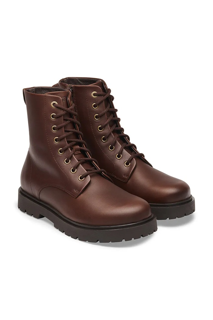 Shoes Birkenstock Highwood Mid Lace New W LENA women's leather work boots 1032835 brown