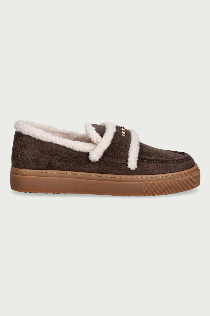 Inuikii mokasyny zamszowe Shearling Loafer 1006.003.0021.152 brązowy AW26
