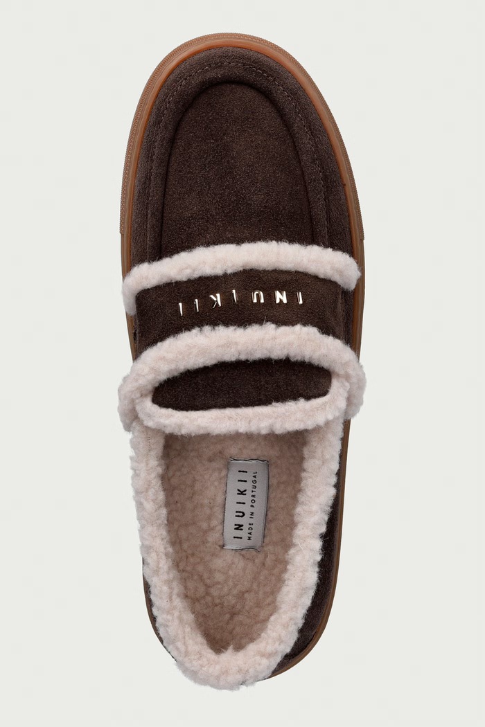 Inuikii mokasyny zamszowe Shearling Loafer brązowy 1006.003.0021.152