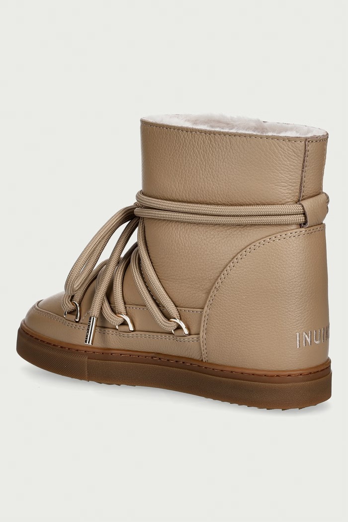 Obuwie Inuikii Full Leather Wedge śniegowce damskie skórzane 1001.004.0092.250 beżowy
