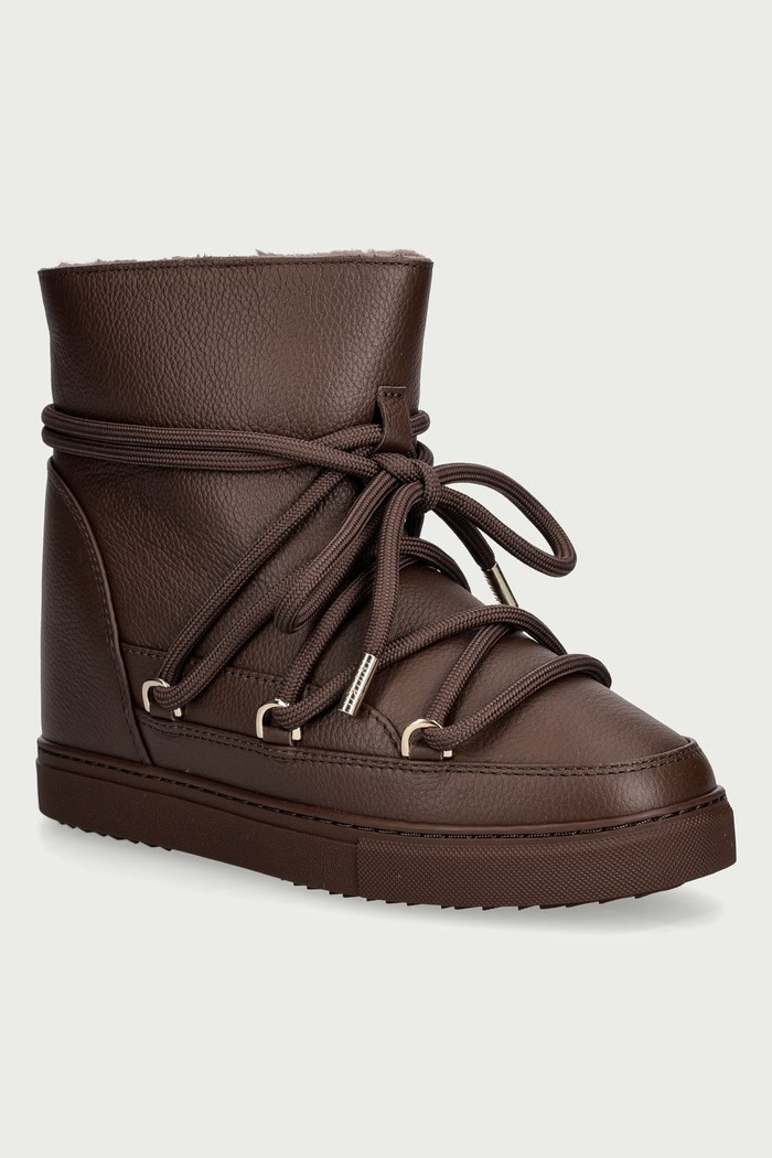 Inuikii Full Leather Wedge śniegowce damskie skórzane brązowy 1001.004.0092.152