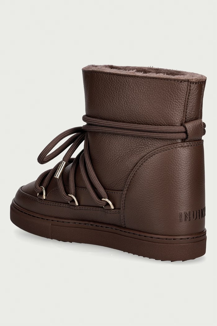 Obuwie Inuikii Full Leather Wedge śniegowce damskie skórzane 1001.004.0092.152 brązowy