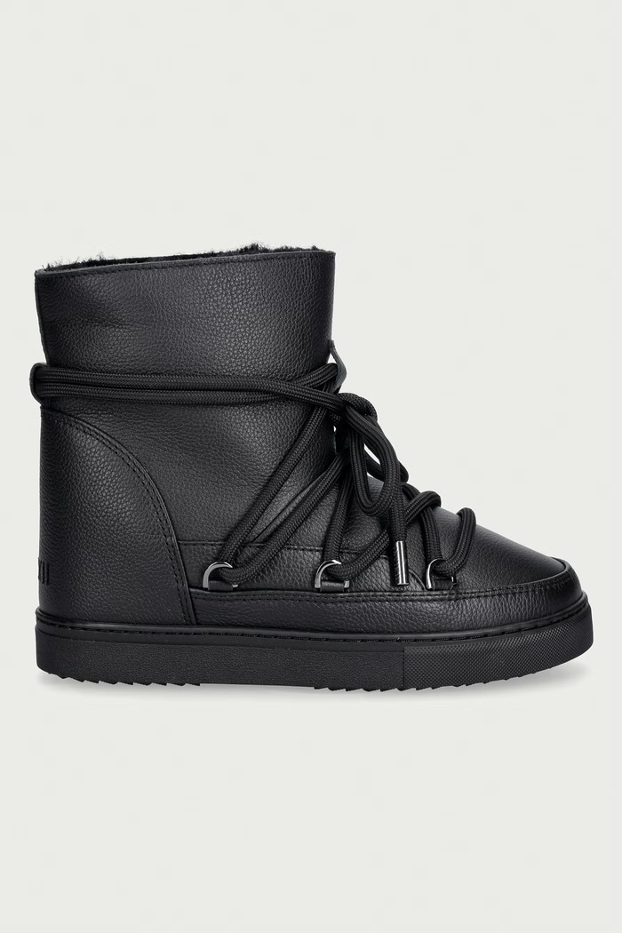 Inuikii Full Leather Wedge śniegowce damskie skórzane 1001.004.0092.000 czarny AW26