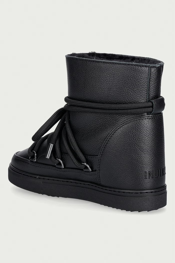 Obuwie Inuikii Full Leather Wedge śniegowce damskie skórzane 1001.004.0092.000 czarny