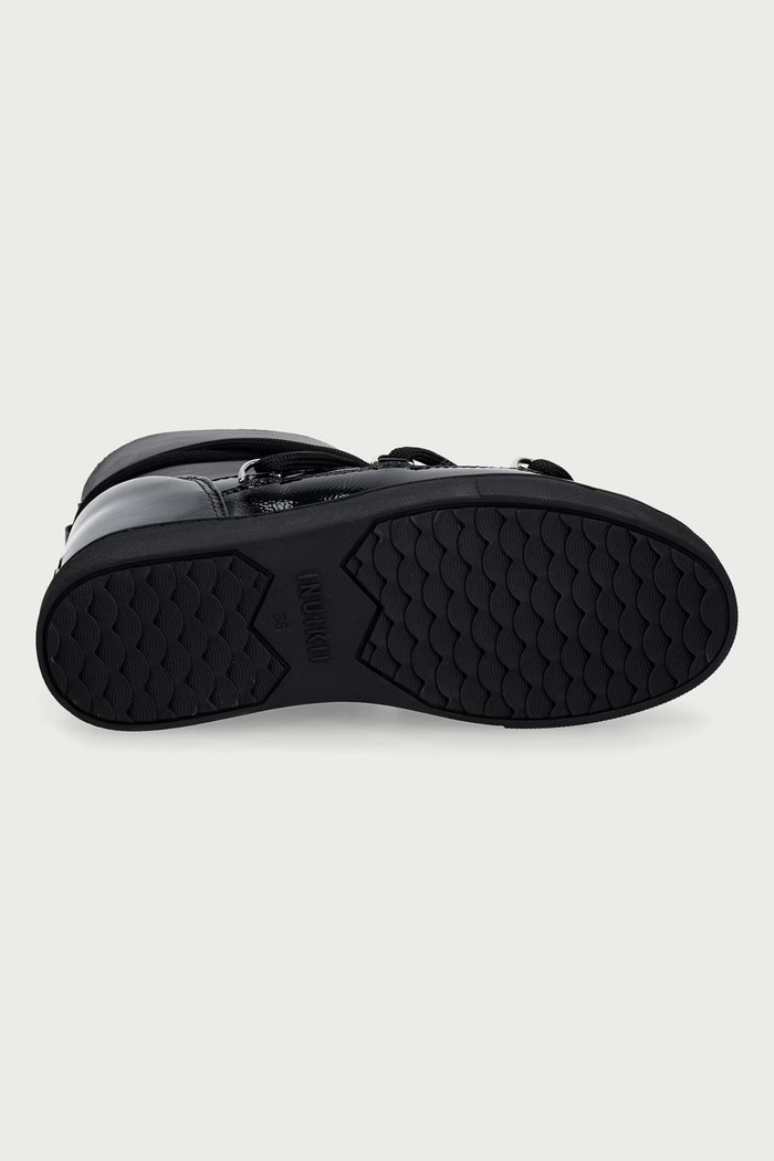 Inuikii Gloss Wedge śniegowce damskie skórzane 1001.004.0052.000 czarny