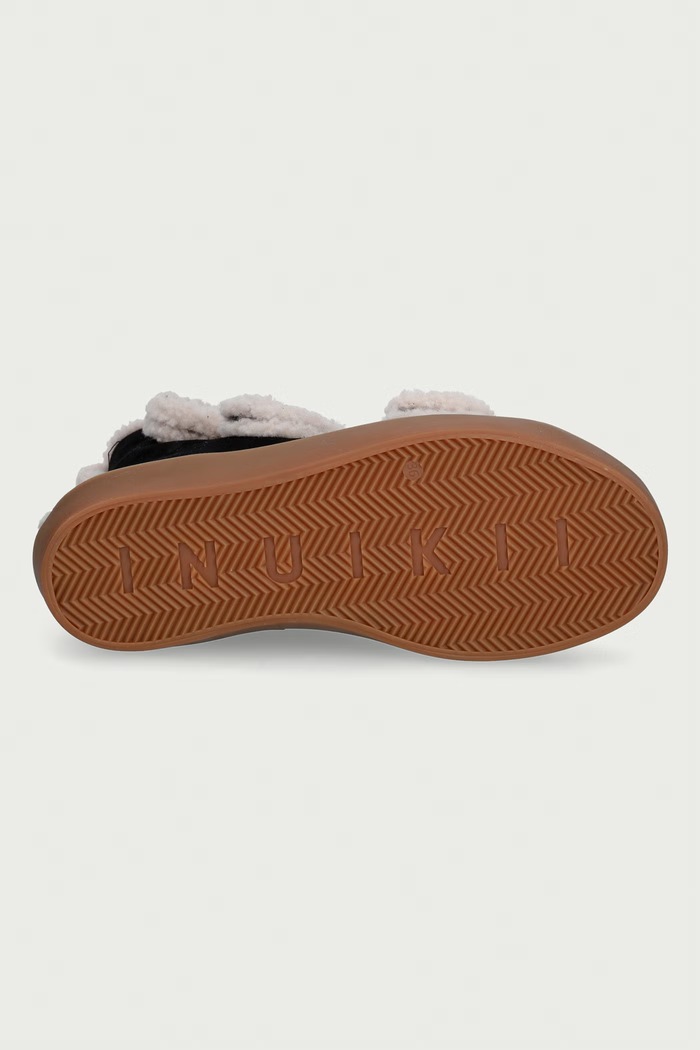 Inuikii Shearling Velcro High sneakersy damskie zamszowe 1001.002.0161.000 czarny