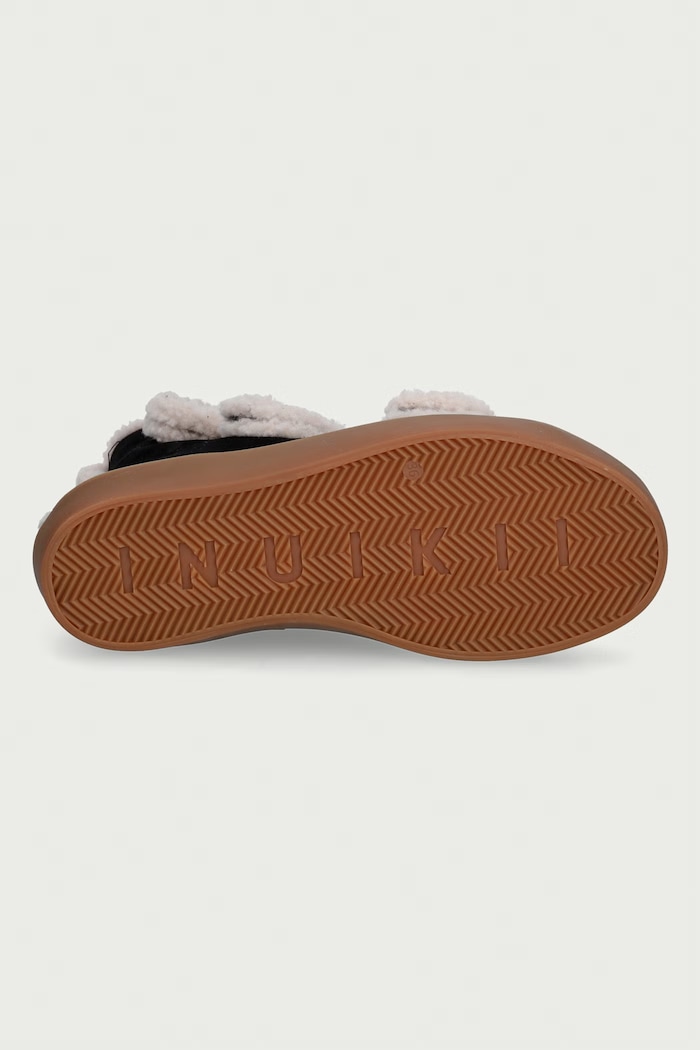 Inuikii Shearling Velcro High sneakersy damskie zamszowe 1001.002.0161.000 czarny