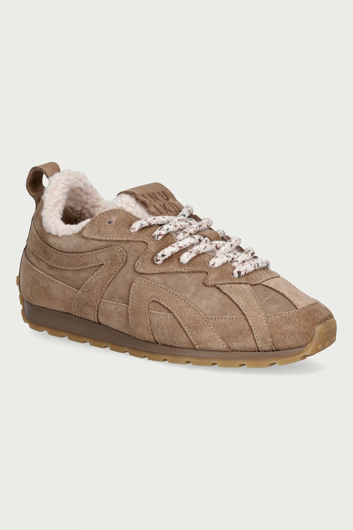 Inuikii Maribella Shearling sneakersy damskie zamszowe beżowy 1001.001.0611.250
