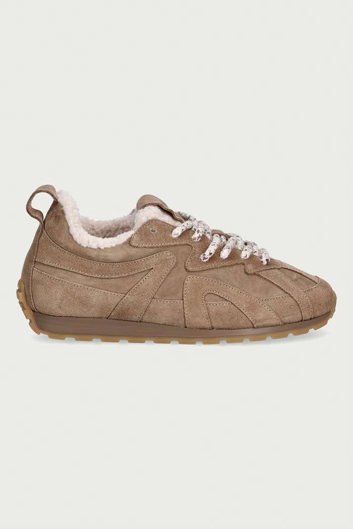 Inuikii Maribella Shearling sneakersy damskie zamszowe 1001.001.0611.250 beżowy AW26