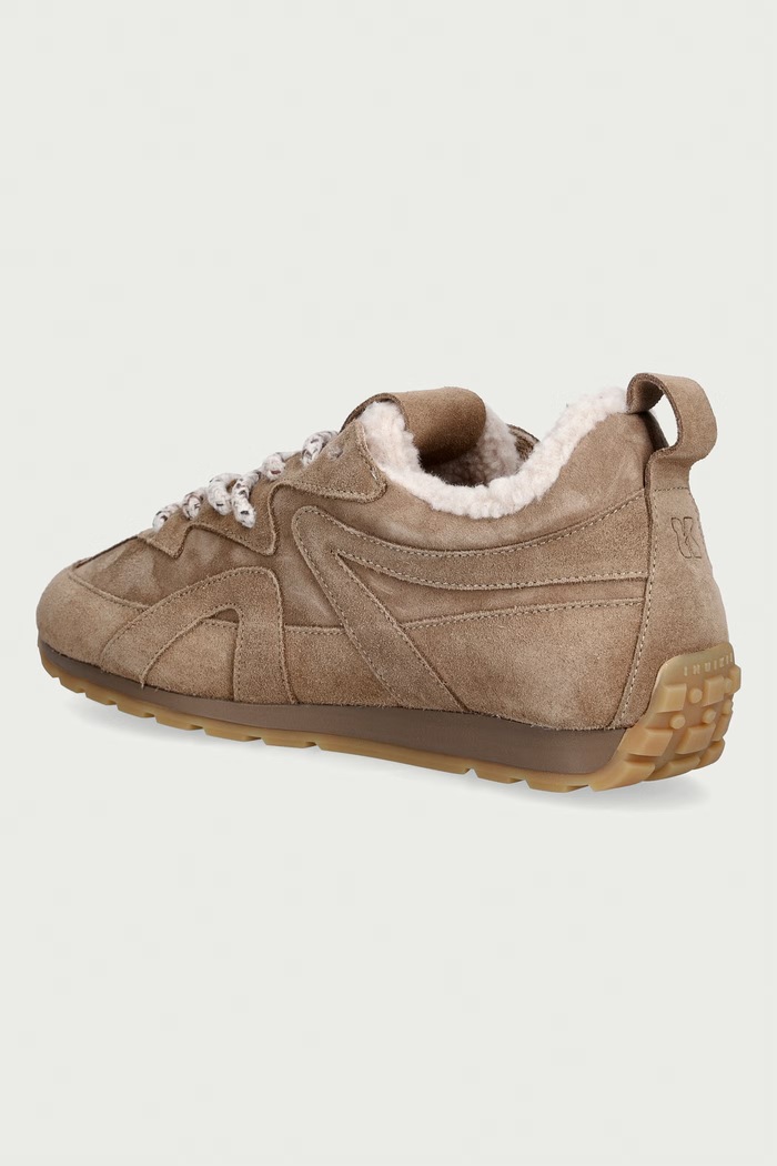 Obuwie Inuikii Maribella Shearling sneakersy damskie zamszowe 1001.001.0611.250 beżowy