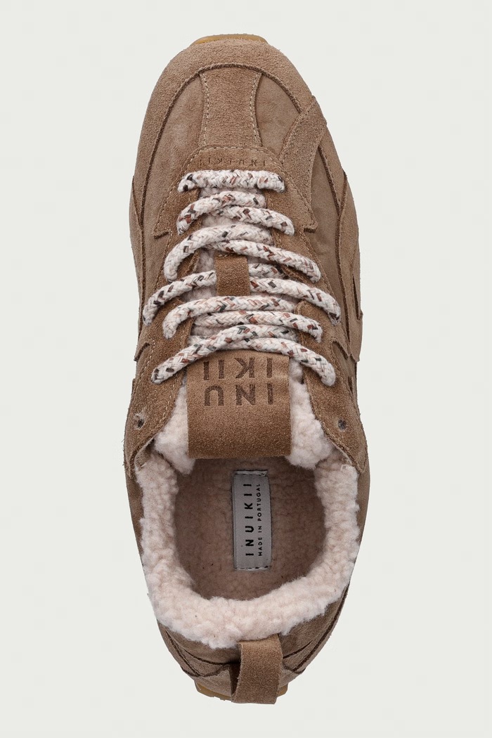 Inuikii Maribella Shearling sneakersy damskie zamszowe beżowy 1001.001.0611.250