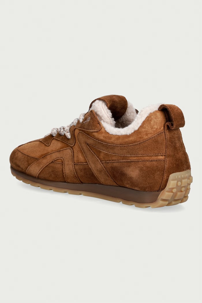 Obuwie Inuikii Maribella Shearling sneakersy damskie zamszowe 1001.001.0611.150 brązowy