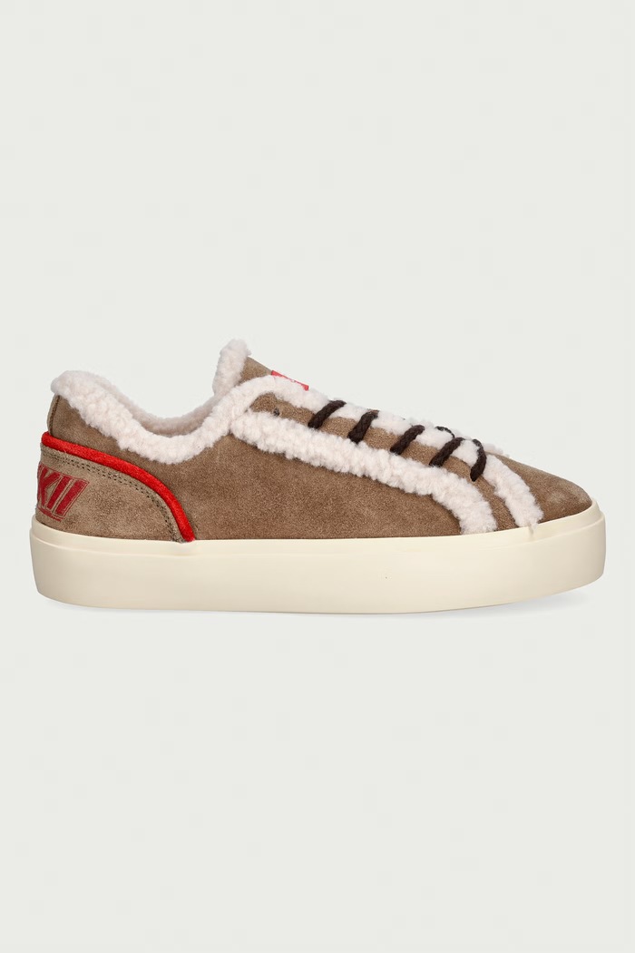 Inuikii Lila Shearling Lace Up sneakersy damskie zamszowe 1001.001.0571.262 beżowy AW26