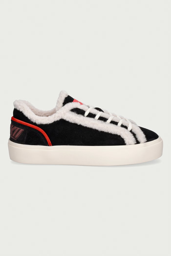 Inuikii Lila Shearling Lace Up sneakersy damskie zamszowe 1001.001.0571.000 czarny AW26