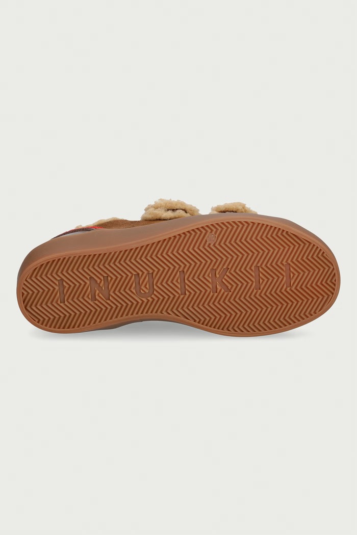 Inuikii Lila Shearling Low Velcro sneakersy damskie zamszowe 1001.001.0561.150 brązowy