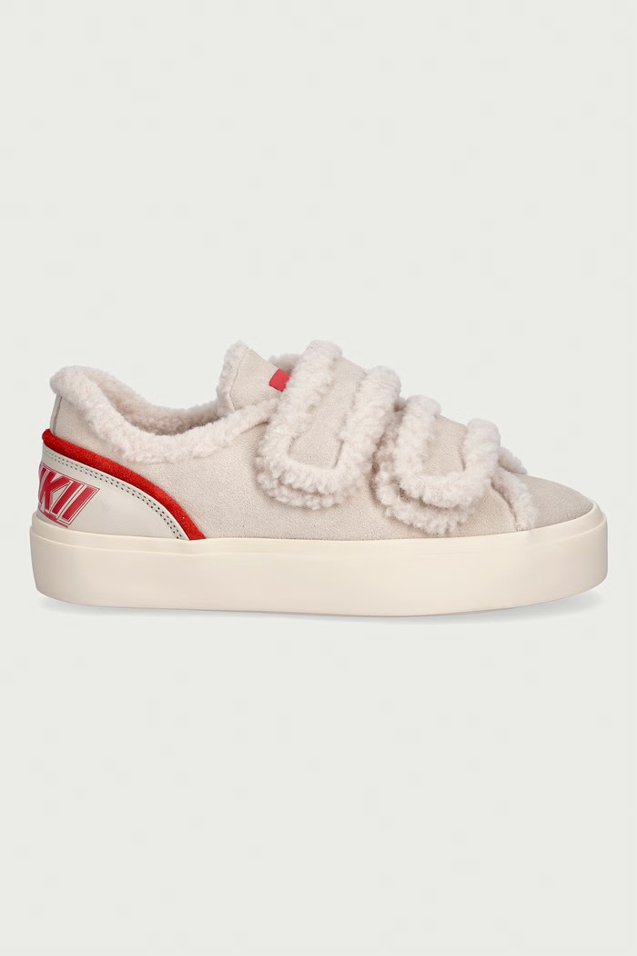 Inuikii Lila Shearling Low Velcro sneakersy damskie zamszowe 1001.001.0561.113 beżowy AW26