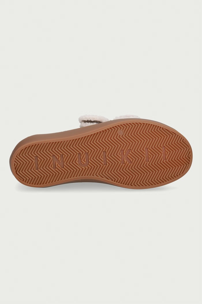 Inuikii Shearling Low Velcro Buckle sneakersy damskie zamszowe 1001.001.0551.262 beżowy