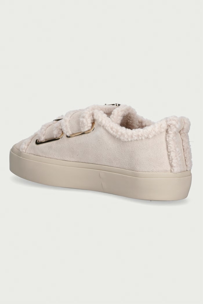 Obuwie Inuikii Shearling Low Velcro Buckle sneakersy damskie zamszowe 1001.001.0551.113 beżowy