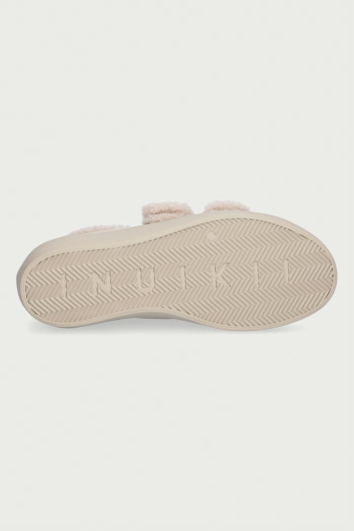 Inuikii Shearling Low Velcro Buckle sneakersy damskie zamszowe 1001.001.0551.113 beżowy