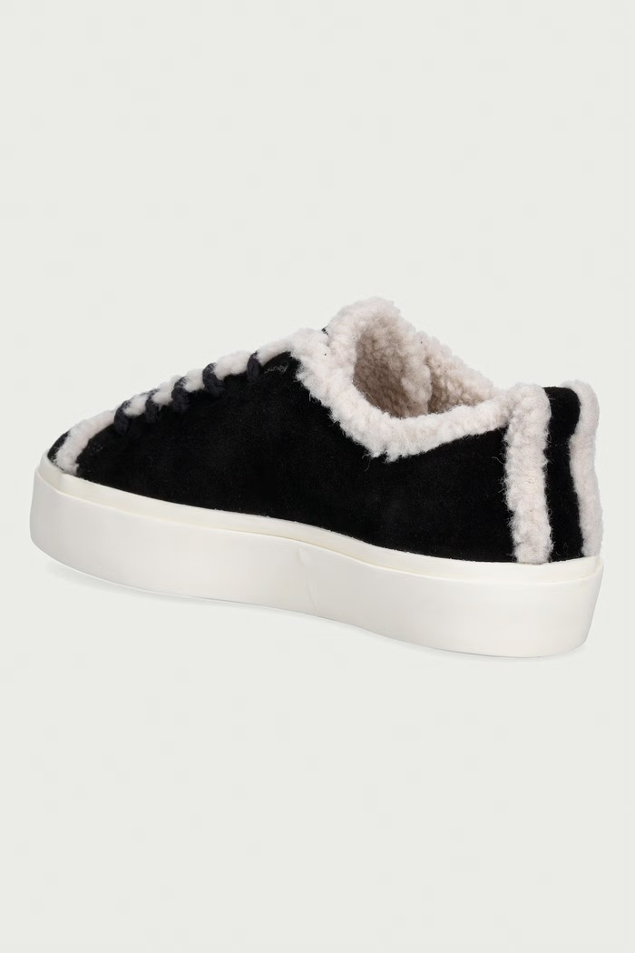 Obuwie Inuikii Shearling Low sneakersy damskie zamszowe 1001.001.0242.000 czarny