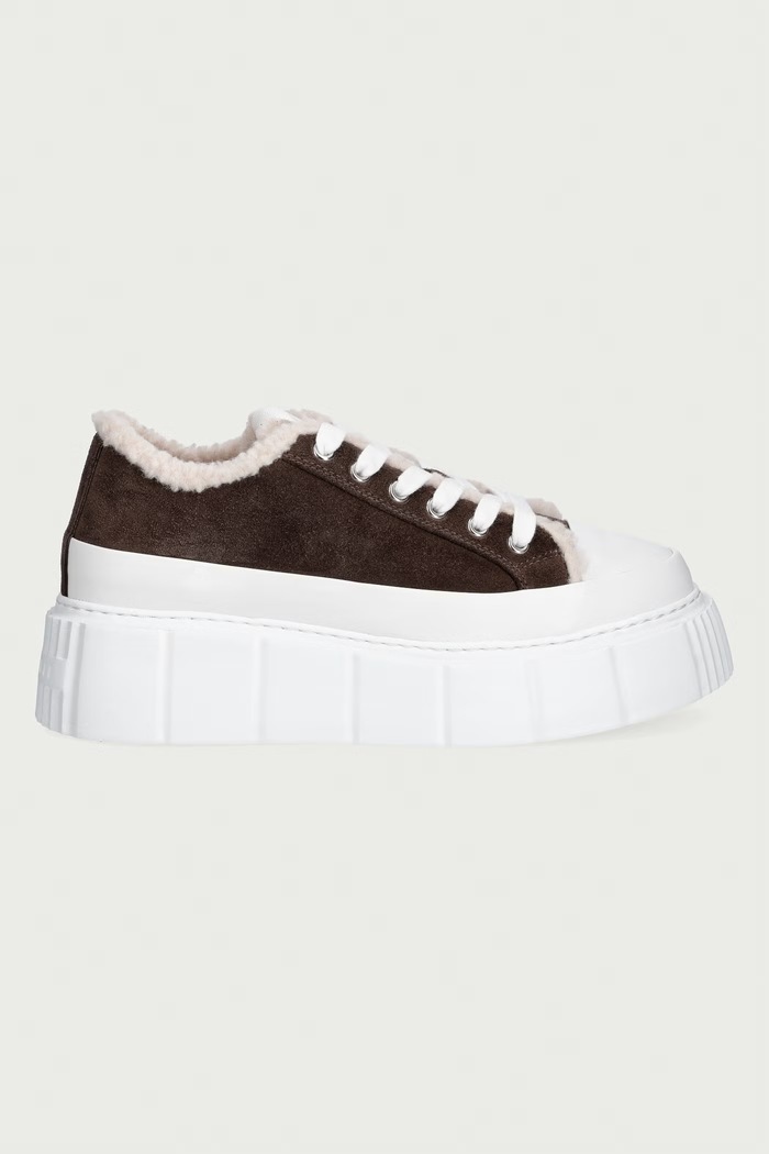Inuikii Matilda Curly sneakersy damskie zamszowe 1001.001.0381.152 brązowy AW26