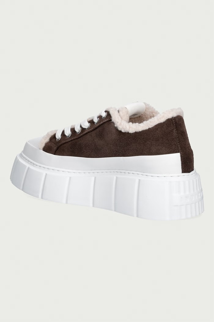 Obuwie Inuikii Matilda Curly sneakersy damskie zamszowe 1001.001.0381.152 brązowy