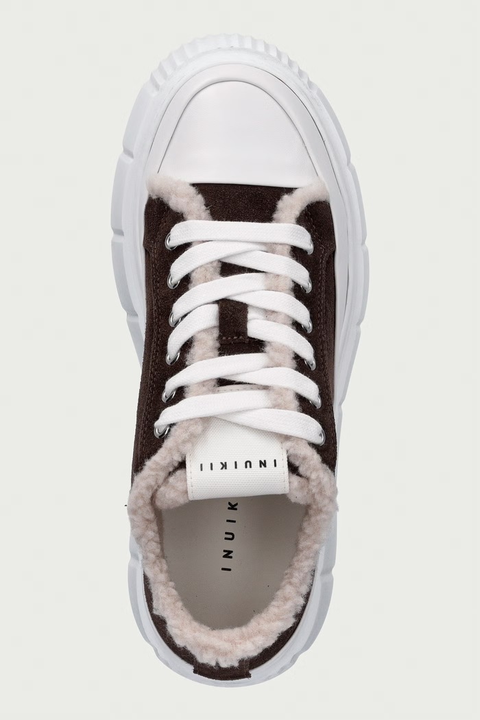 Inuikii Matilda Curly sneakersy damskie zamszowe brązowy 1001.001.0381.152