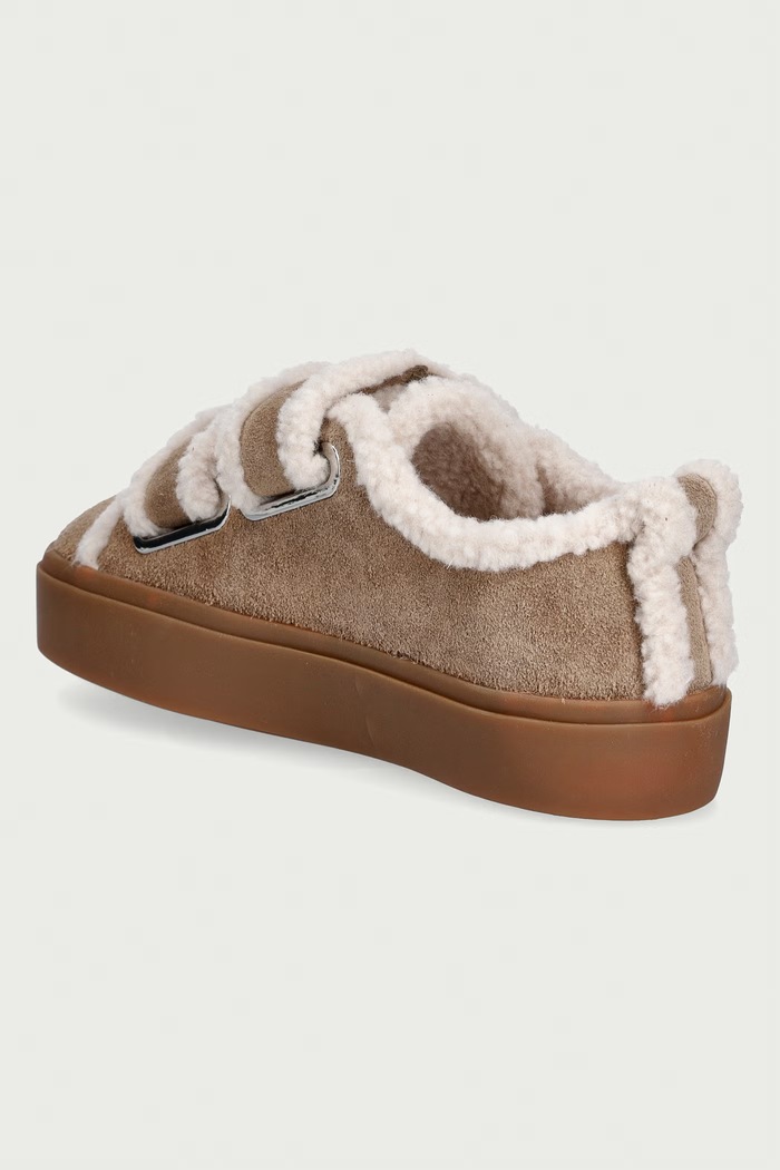 Obuwie Inuikii Shearling Low Velcro sneakersy damskie zamszowe 1001.001.0231.262 beżowy