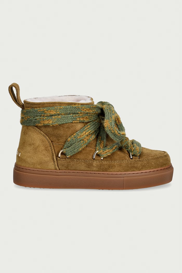 Inuikii Suede Knot śniegowce damskie zamszowe 1001.001.0531.357 zielony AW26