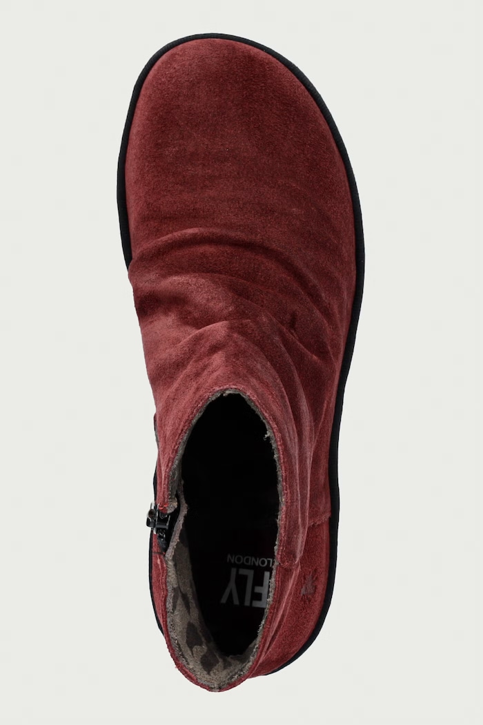Μποτάκια block heel γυναικεία σουέτ TULP592FLY Fly London P501592009 μπορντό
