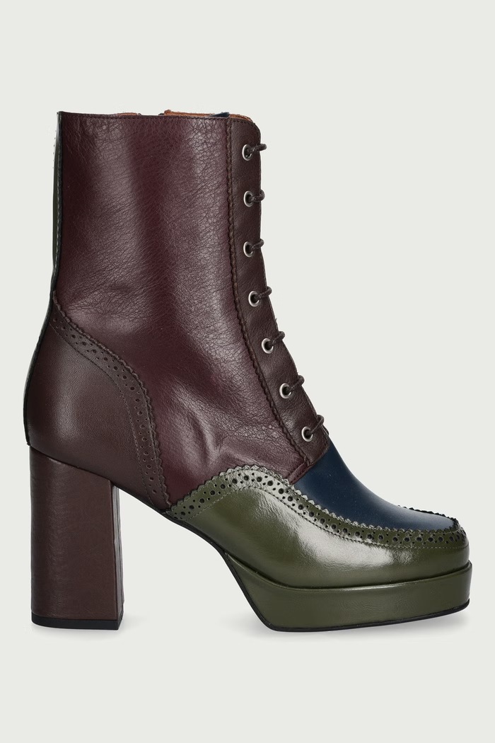 Fly London Gležnjače za žene od kože ELUN563FLY P145563001 bordo AW26