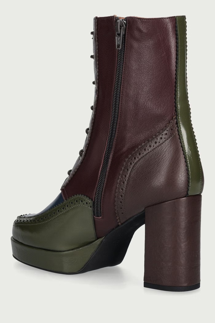 Obuća Fly London Gležnjače za žene od kože ELUN563FLY P145563001 bordo