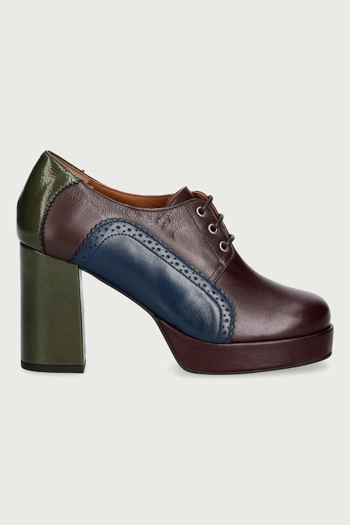 Fly London Pantofi pentru femei din piele EVAR562FLY P145562001 burgundia AW26
