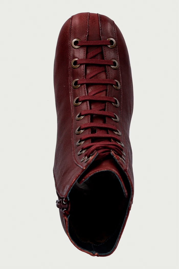 Μποτάκια block heel γυναικεία δερμάτινα PERK559FLY Fly London P145559002 μπορντό